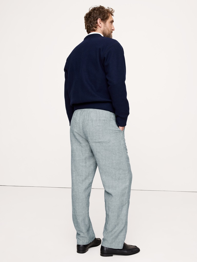Linen-Cotton Pull-On Pant