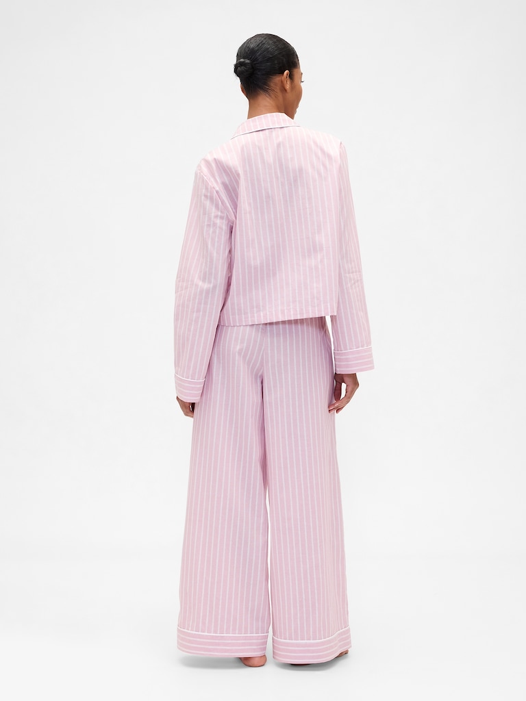 Relaxed Poplin PJ Set