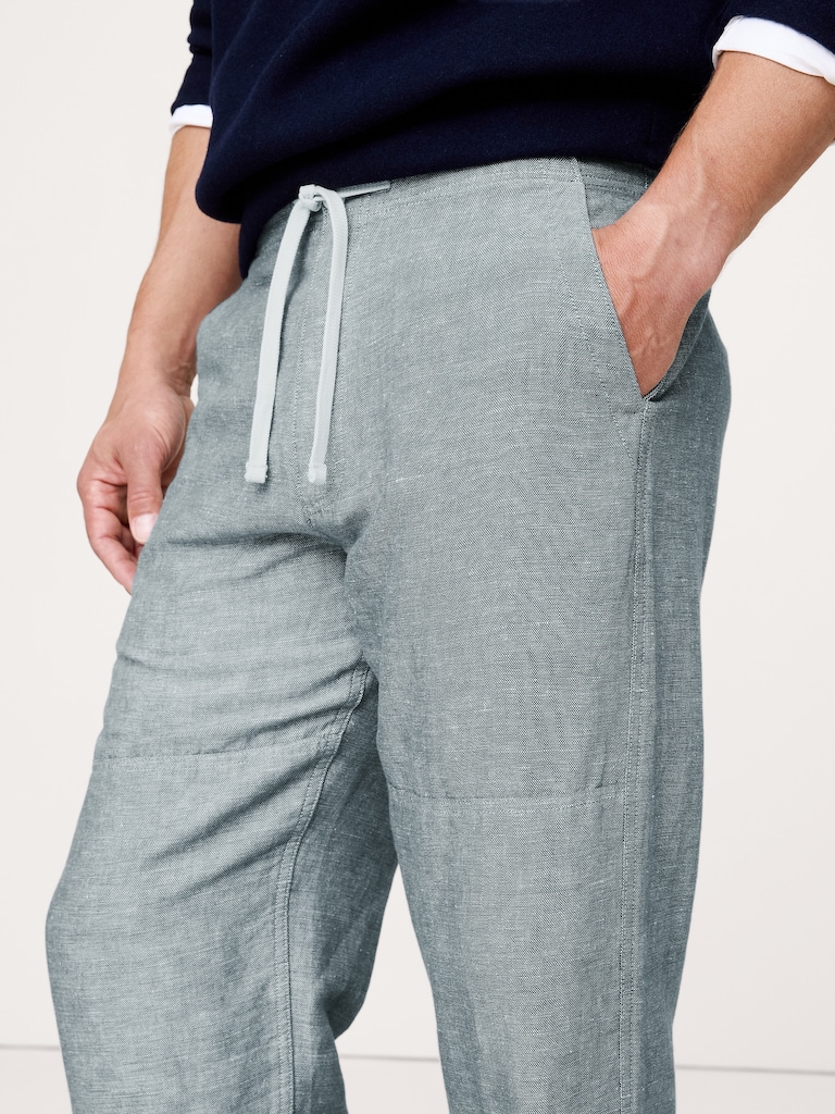 Linen-Cotton Pull-On Pant