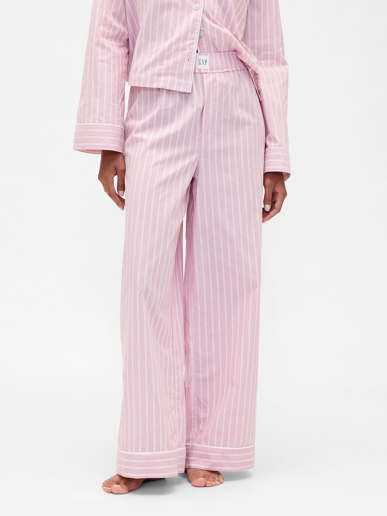 Relaxed Poplin PJ Set