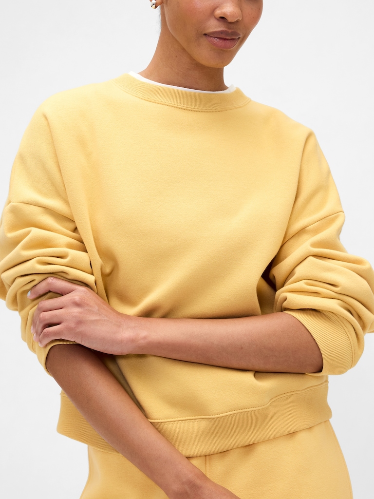 Relaxed Wedge Crewneck Sweatshirt