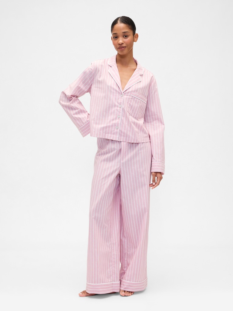 Relaxed Poplin PJ Set