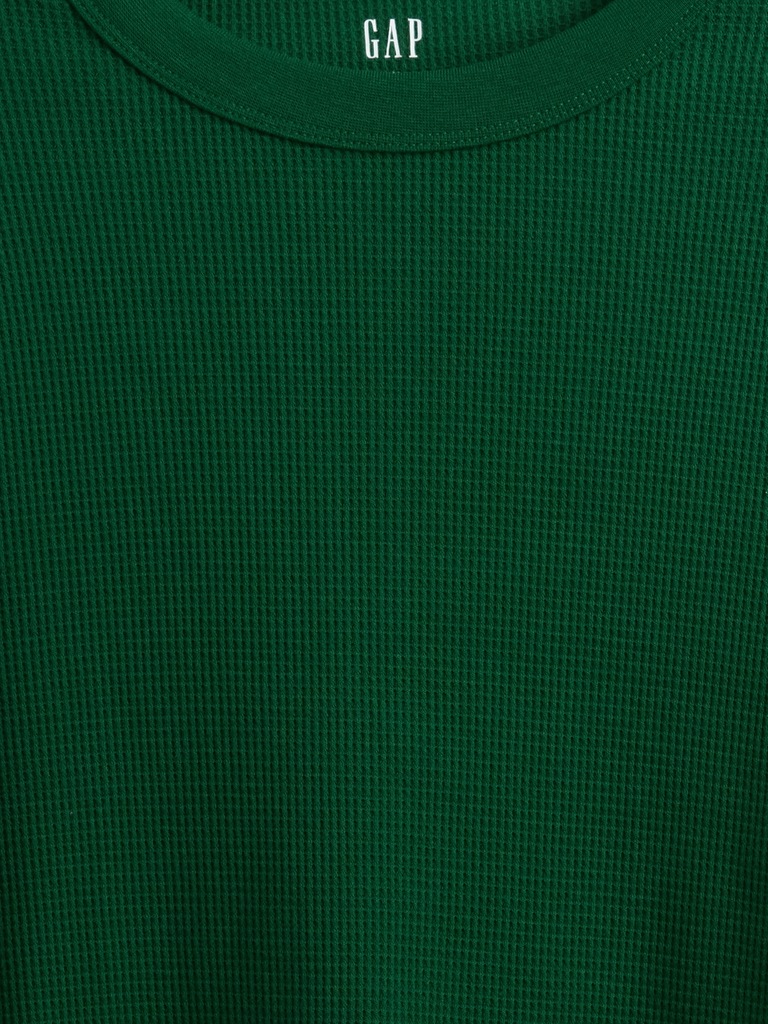 Waffle-Knit Crewneck T-Shirt