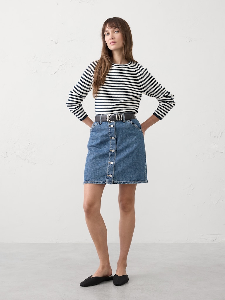 Denim Utility Mini Skirt