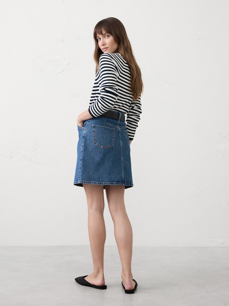 Denim Utility Mini Skirt