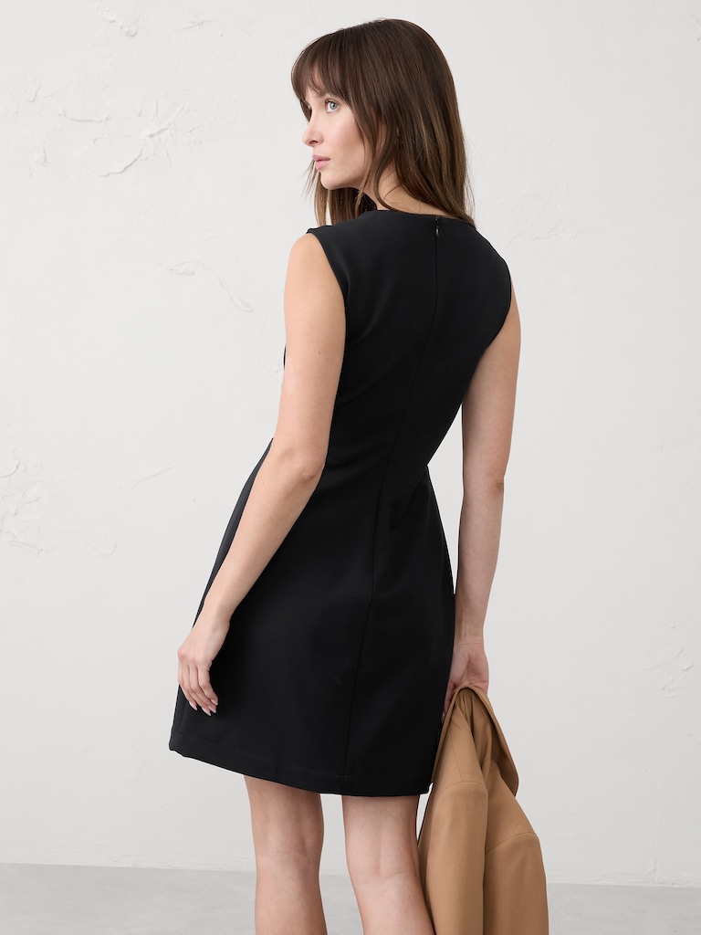 Seamed Sheath Mini Dress
