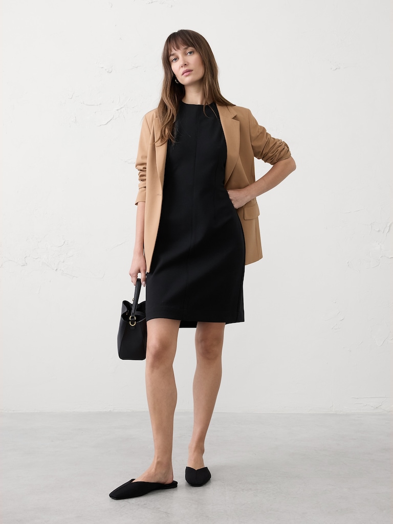 Seamed Sheath Mini Dress