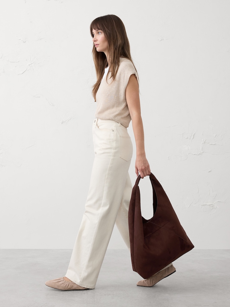 Vegan Leather Slouchy Tote