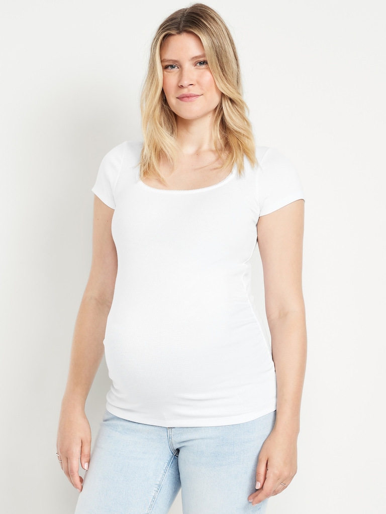 Maternity Trapeze-Neck T-Shirt