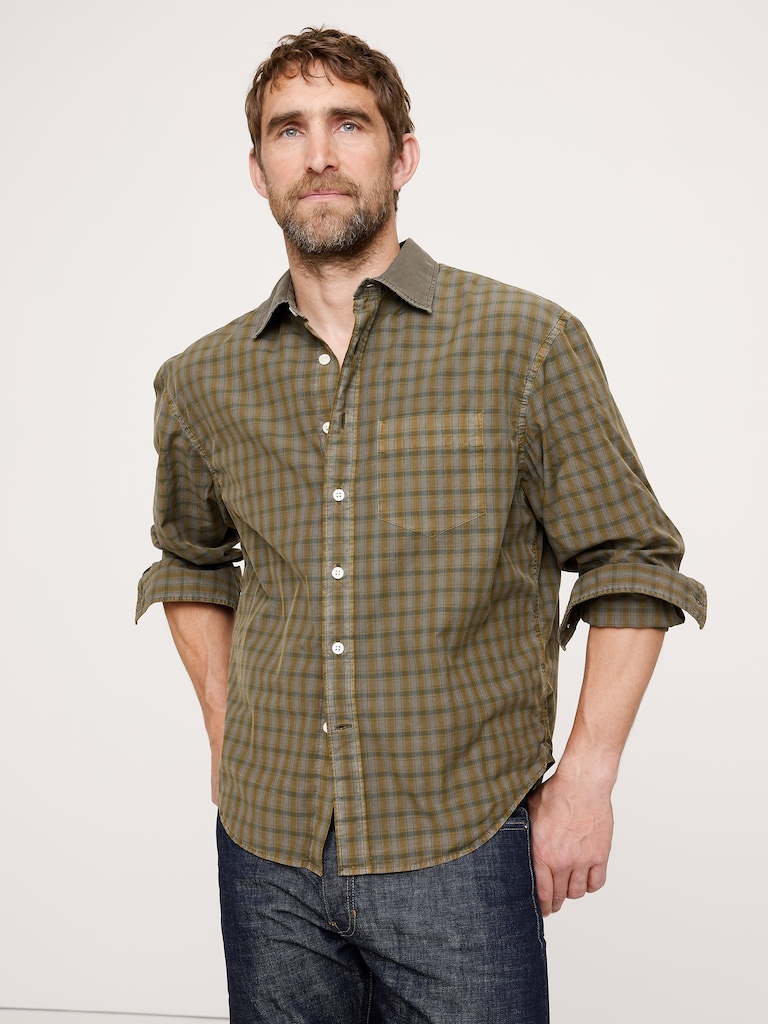 Loose-Fit Washed Cotton Poplin Shirt