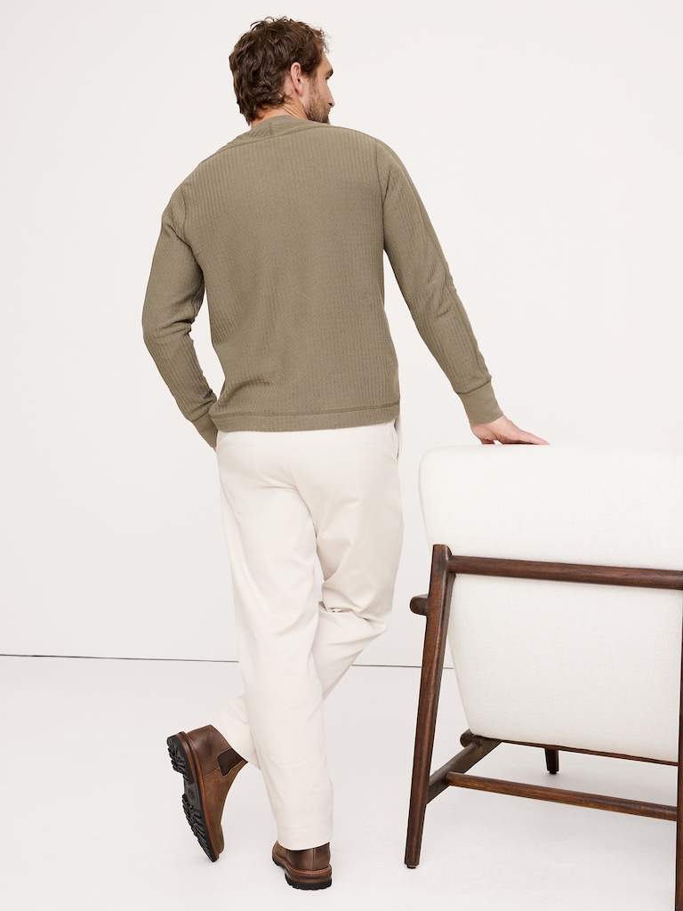 Slub Double-Knit Herringbone T-Shirt