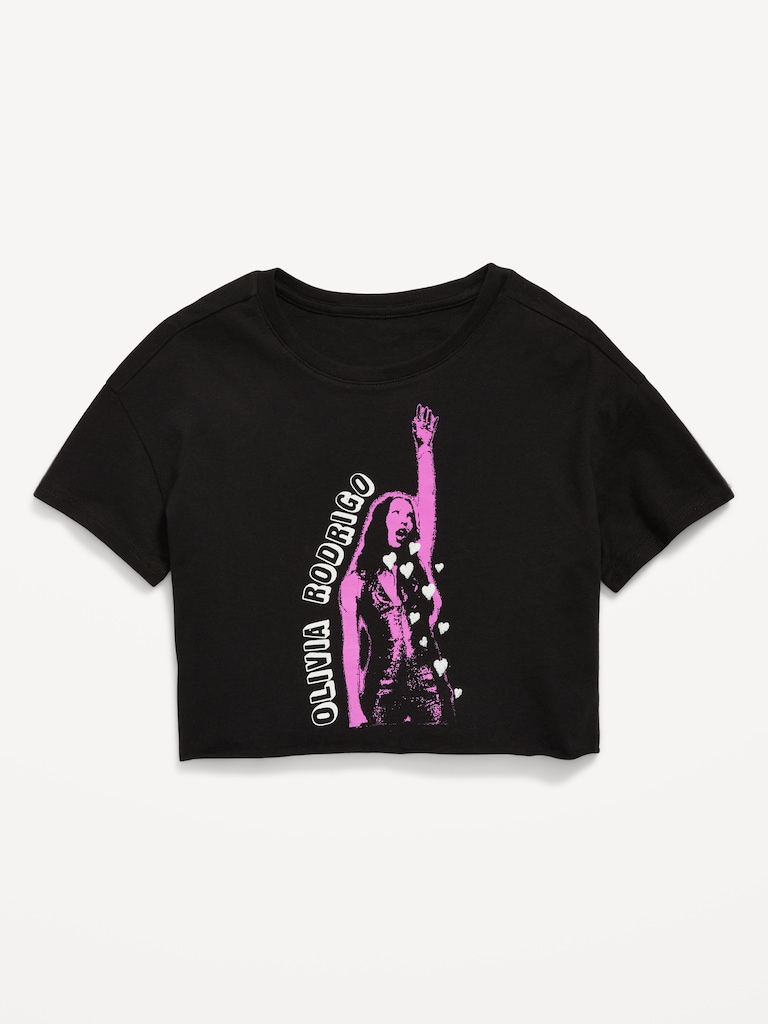 Olivia Rodrigo™ Cropped Graphic T-Shirt for Girls