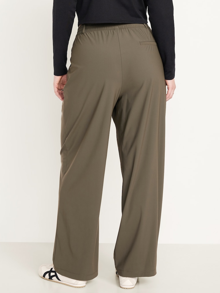High-Waisted SleekTech Trouser Pants