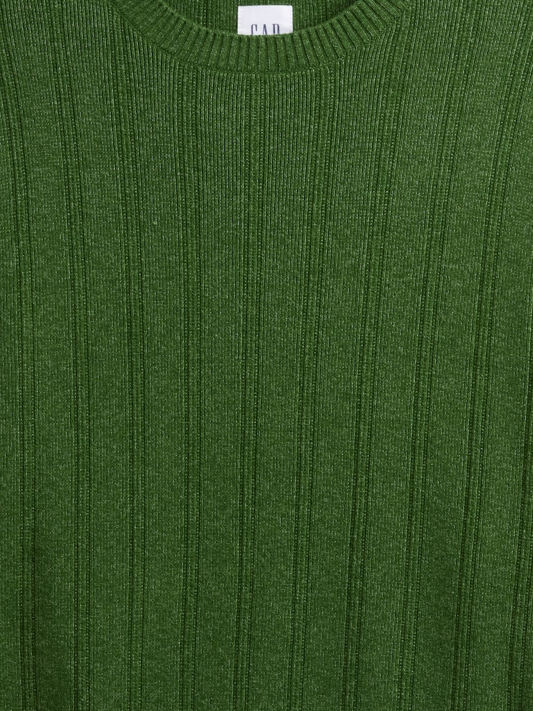 CashSoft Ribbed Crewneck Sweater