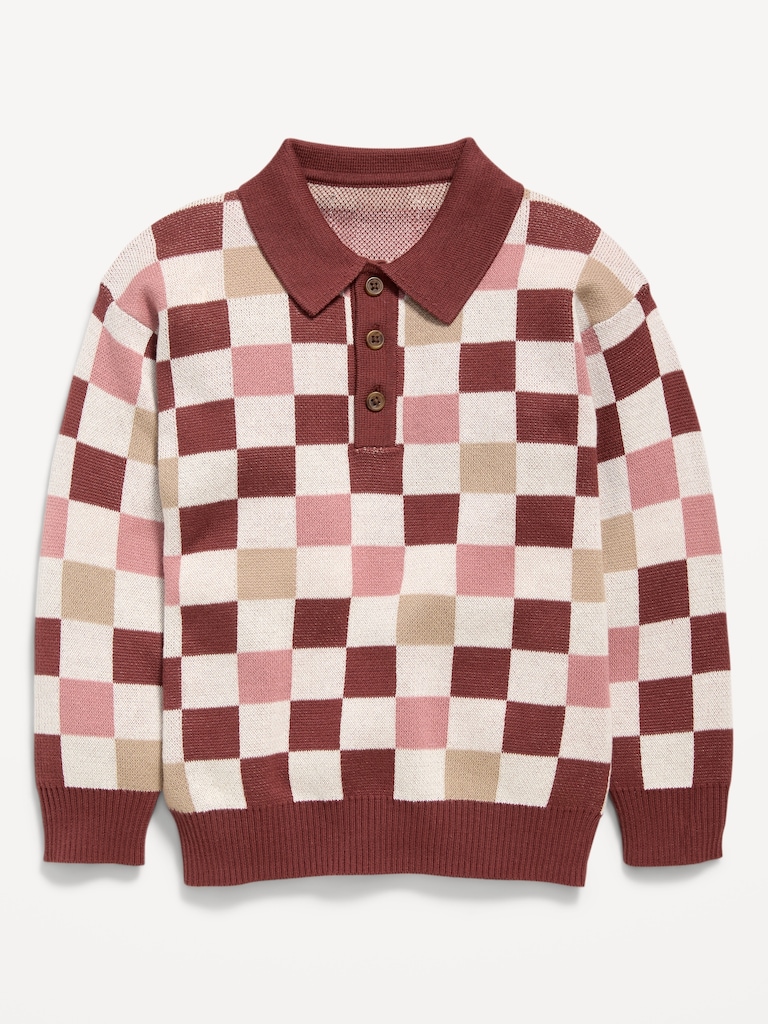 Long-Sleeve Collared Sweater for Toddler Boys