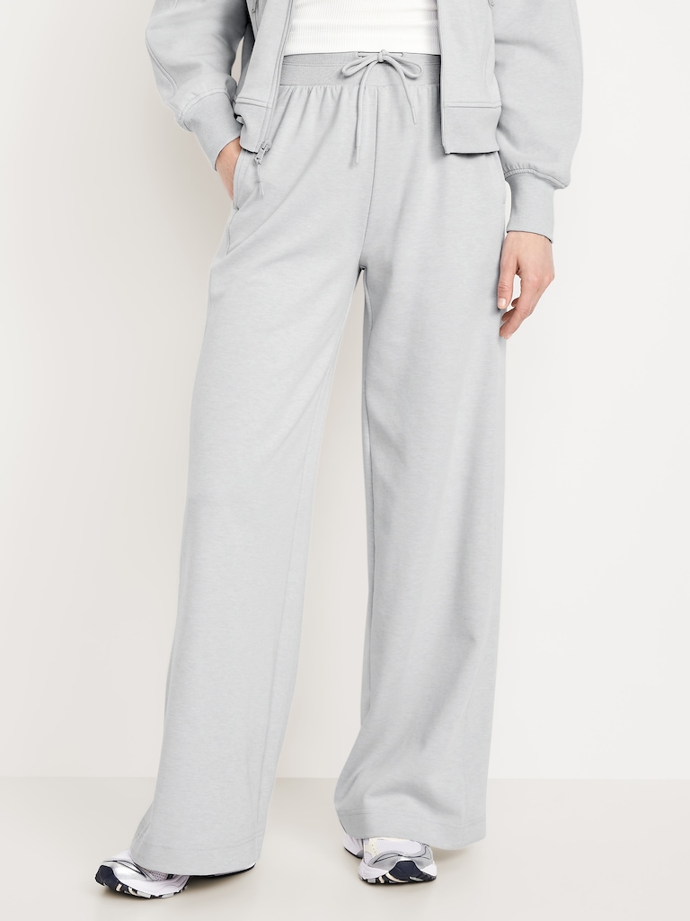 Extra High-Waisted Dynamic Fleece Wide-Leg Sweatpants