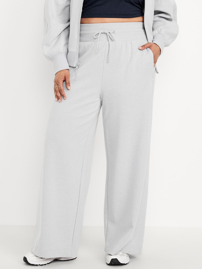 Extra High-Waisted Dynamic Fleece Wide-Leg Sweatpants