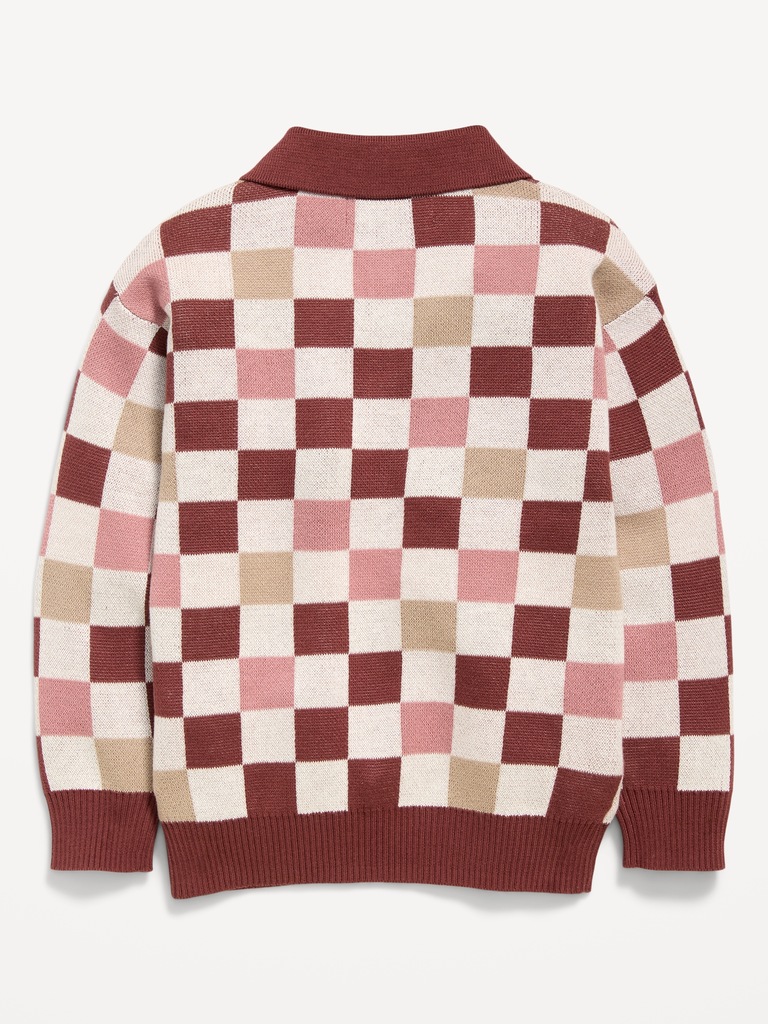 Long-Sleeve Collared Sweater for Toddler Boys