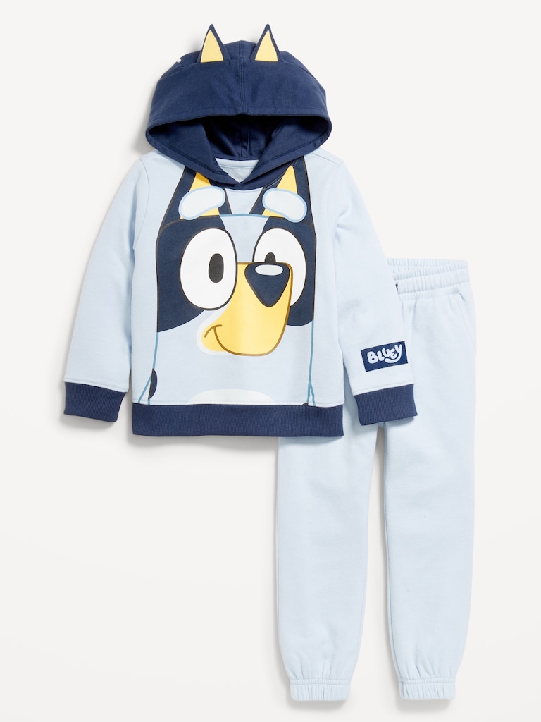Bluey™ Unisex Graphic Pullover Hoodie and Jogger Sweatpants Set for Toddler