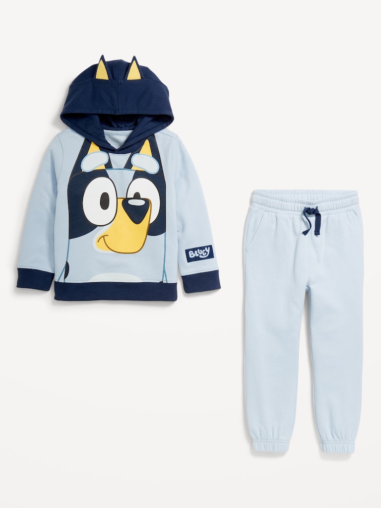 Bluey™ Unisex Graphic Pullover Hoodie and Jogger Sweatpants Set for Toddler