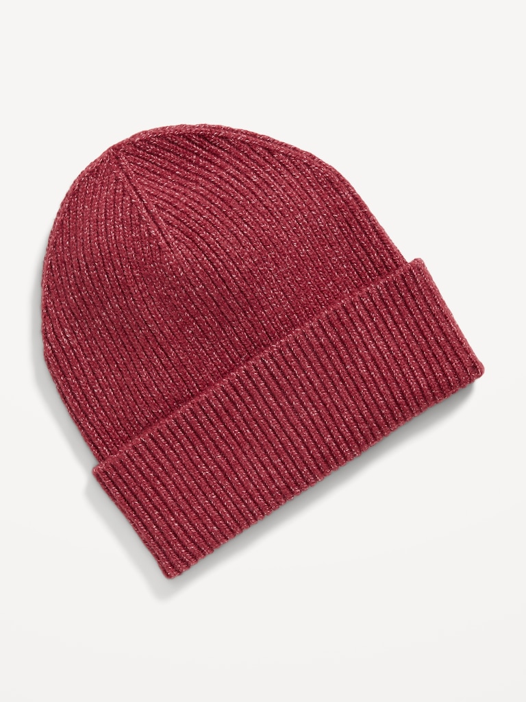 Rib-Knit Cuffed Beanie for Women