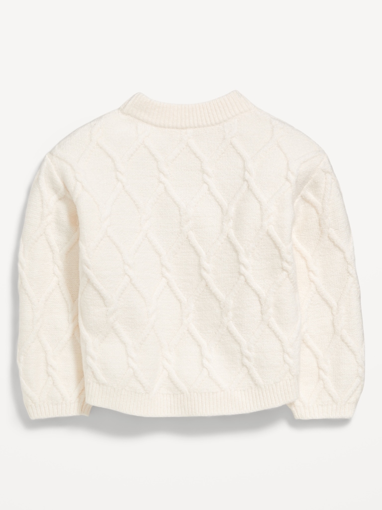 Long-Sleeve Cable-Knit Sweater for Toddler Girls