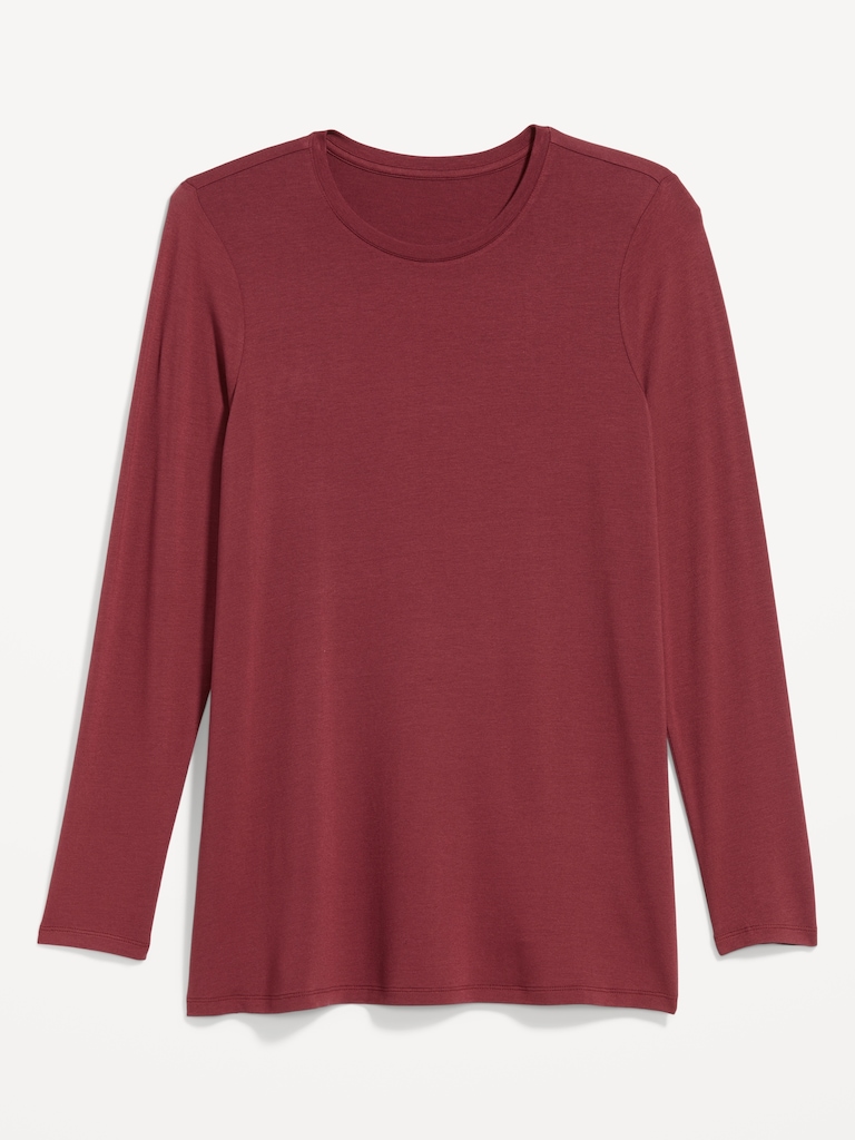 Luxe Long-Sleeve Crew-Neck Tunic