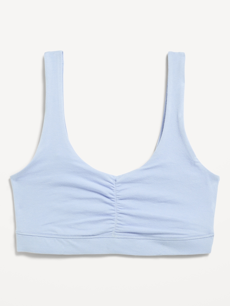 Ruched Cotton Bralette