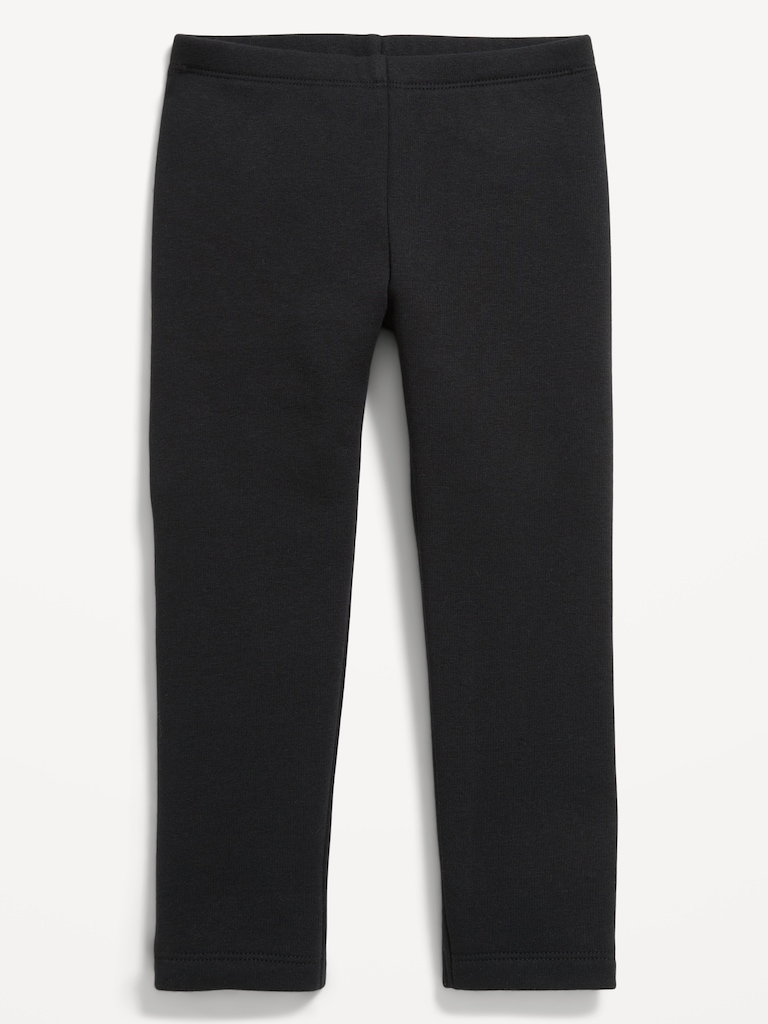 Heart-Patch Fleece-Lined Leggings for Toddler Girls