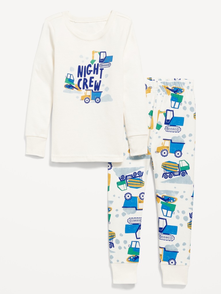 Printed Snug-Fit Pajama Set for Toddler & Baby