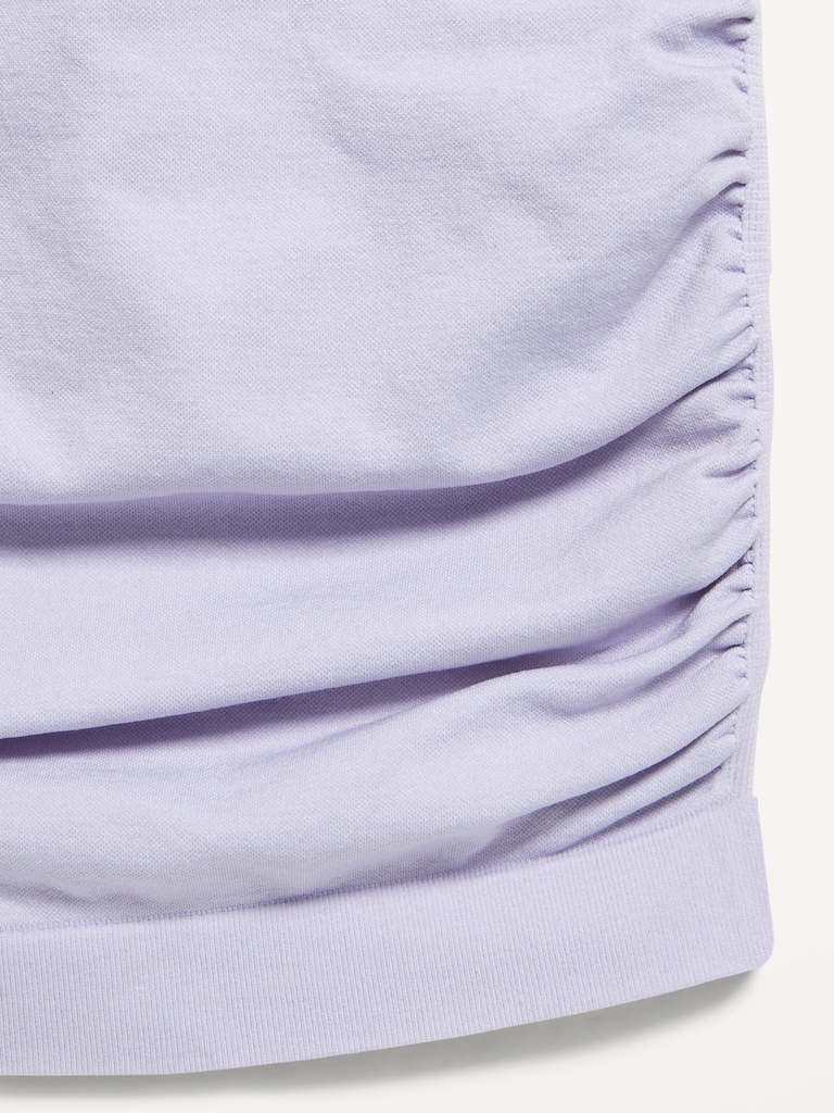 Fitted Ruched Seamless Performance Top for Girls