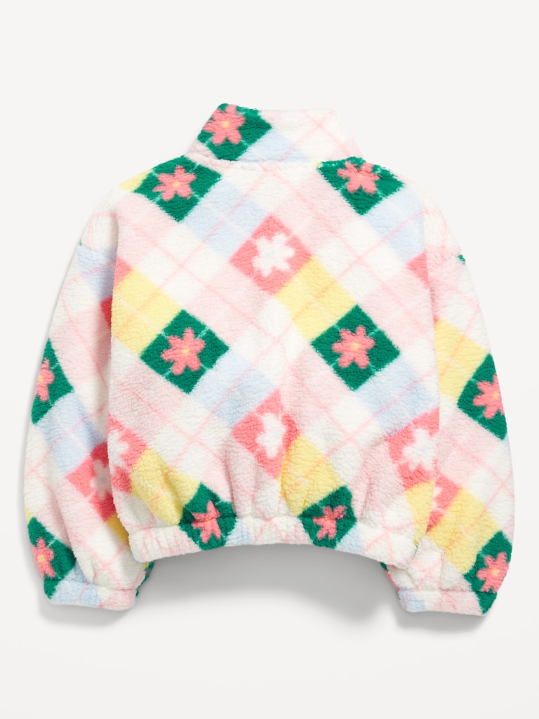 Oversized Sherpa Zip Jacket for Girls