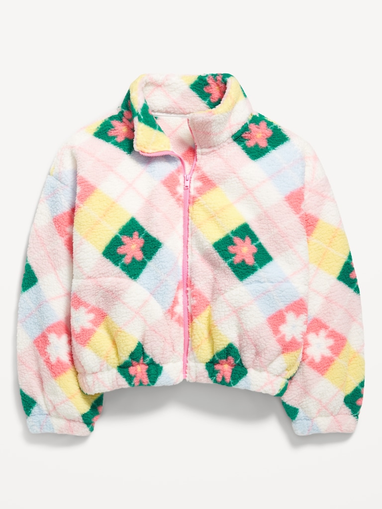 Oversized Sherpa Zip Jacket for Girls