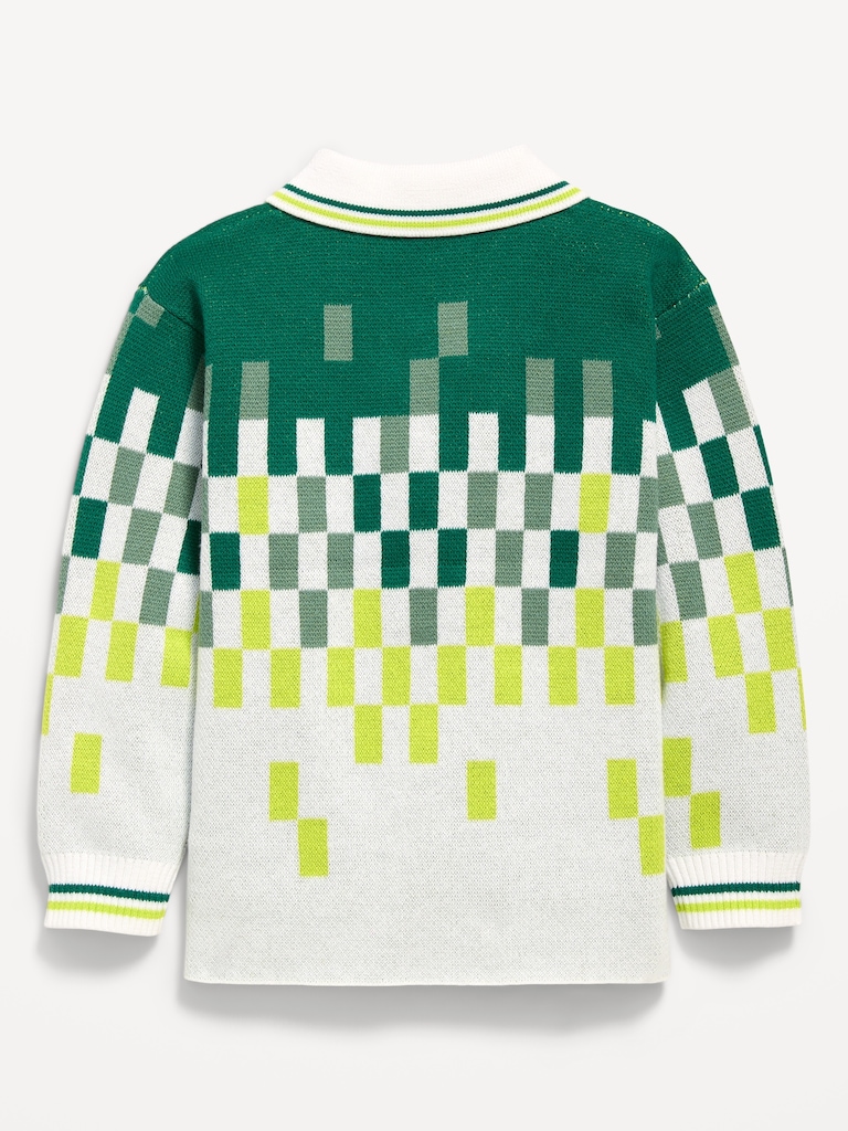 Long-Sleeve Collared Soccer Sweater for Toddler Boys