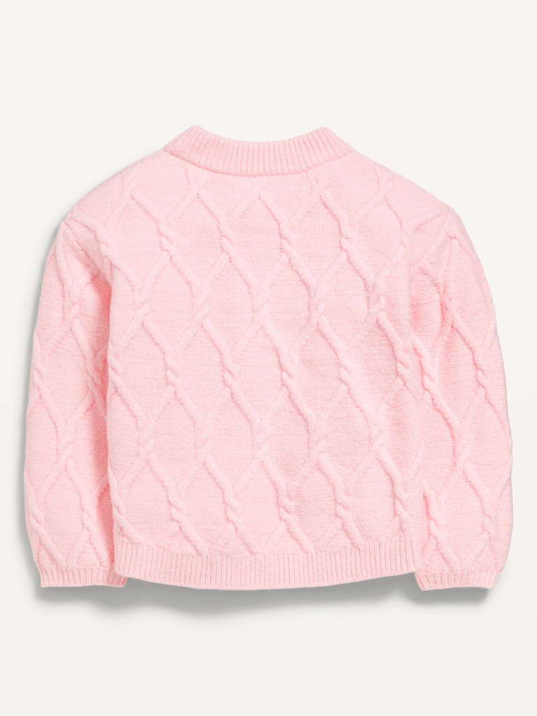 Long-Sleeve Cable-Knit Sweater for Toddler Girls