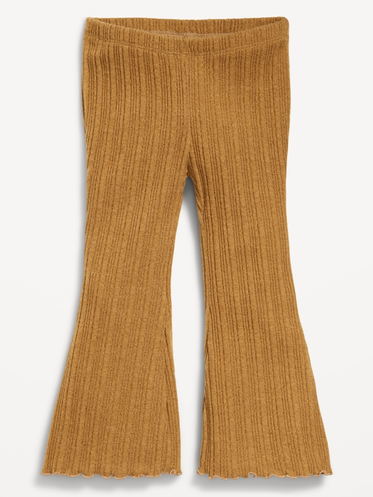 Cozy Ribbed Flare-Leg Leggings for Toddler Girls