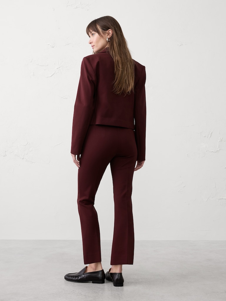 Bootcut Cropped Ponte Pull-On Pant