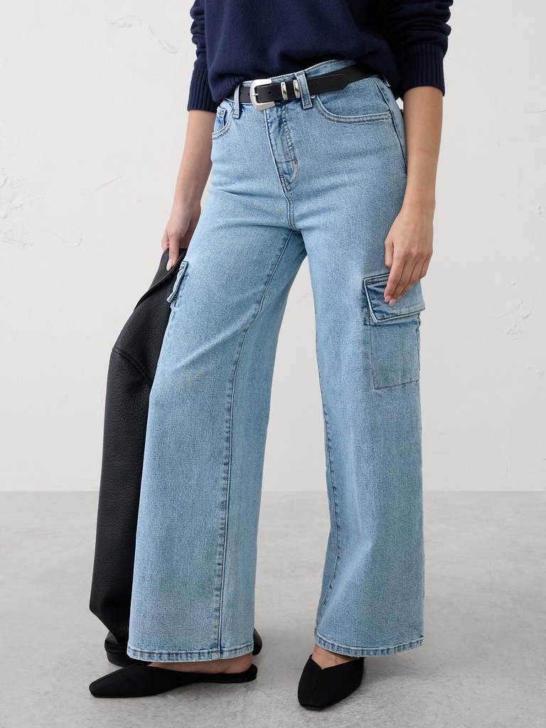 Straight High-Rise Cargo Jean