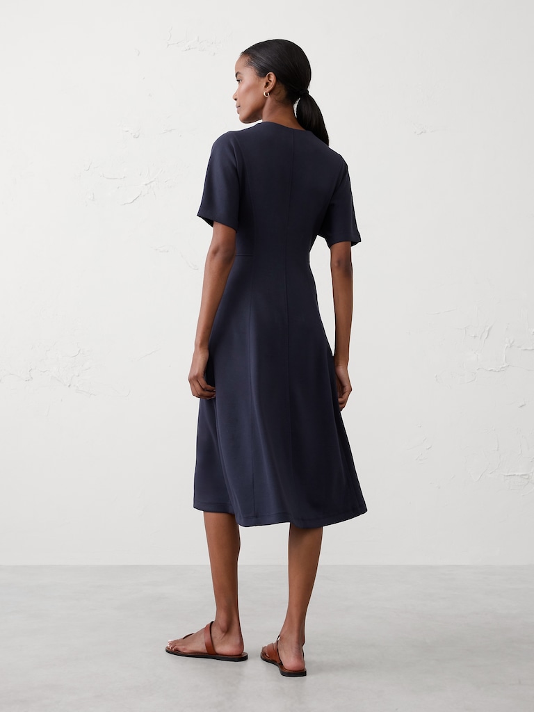 Soft Touch V-Neck Midi Dress