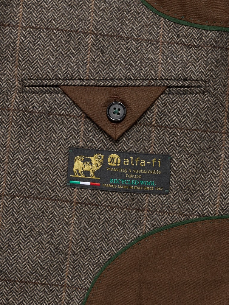 Italian Windowpane Suit Jacket