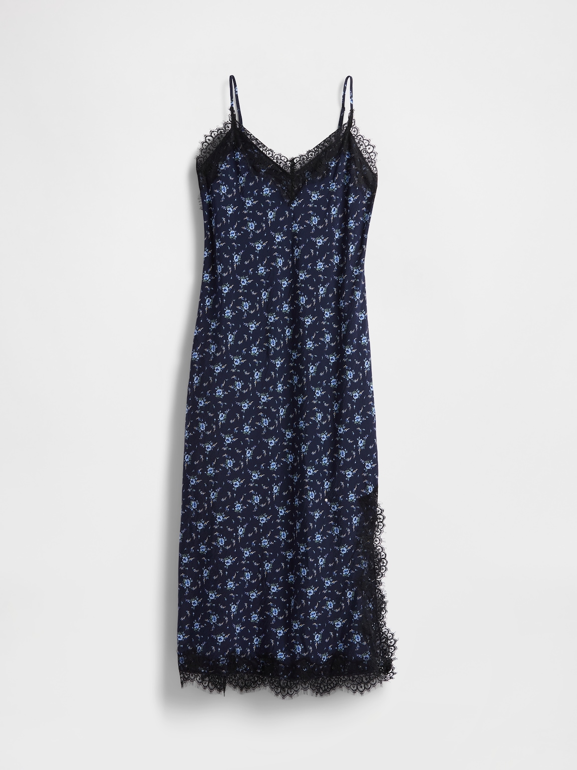 Lace-Trim Maxi Slip Dress