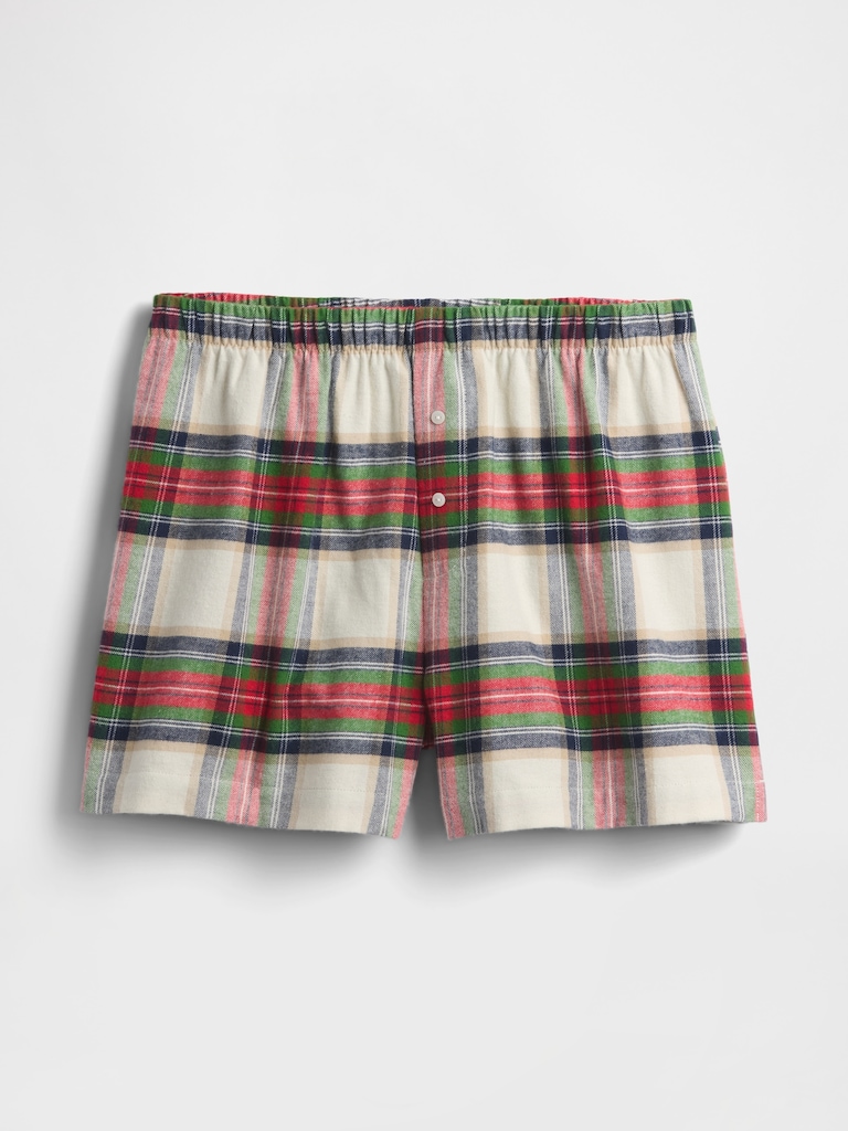 Logo Flannel Boxer Shorts