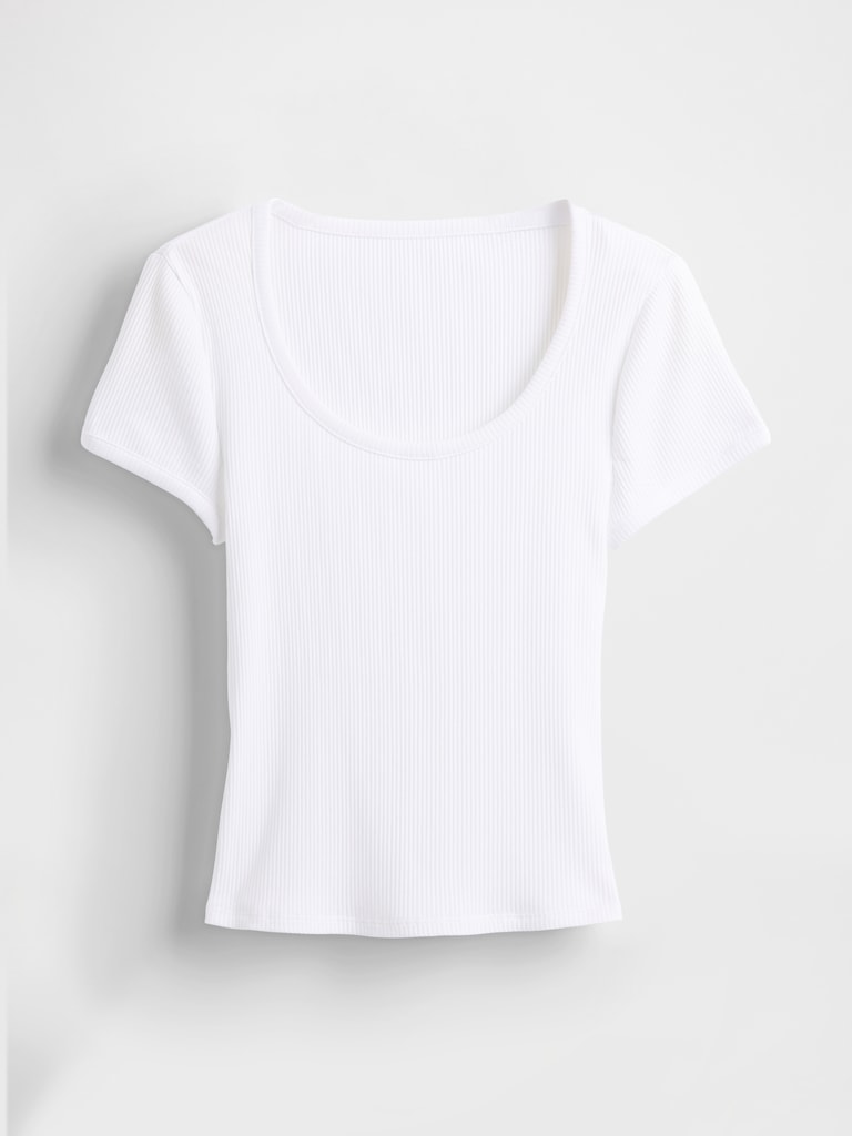 Modern Rib Scoop Crop T-Shirt