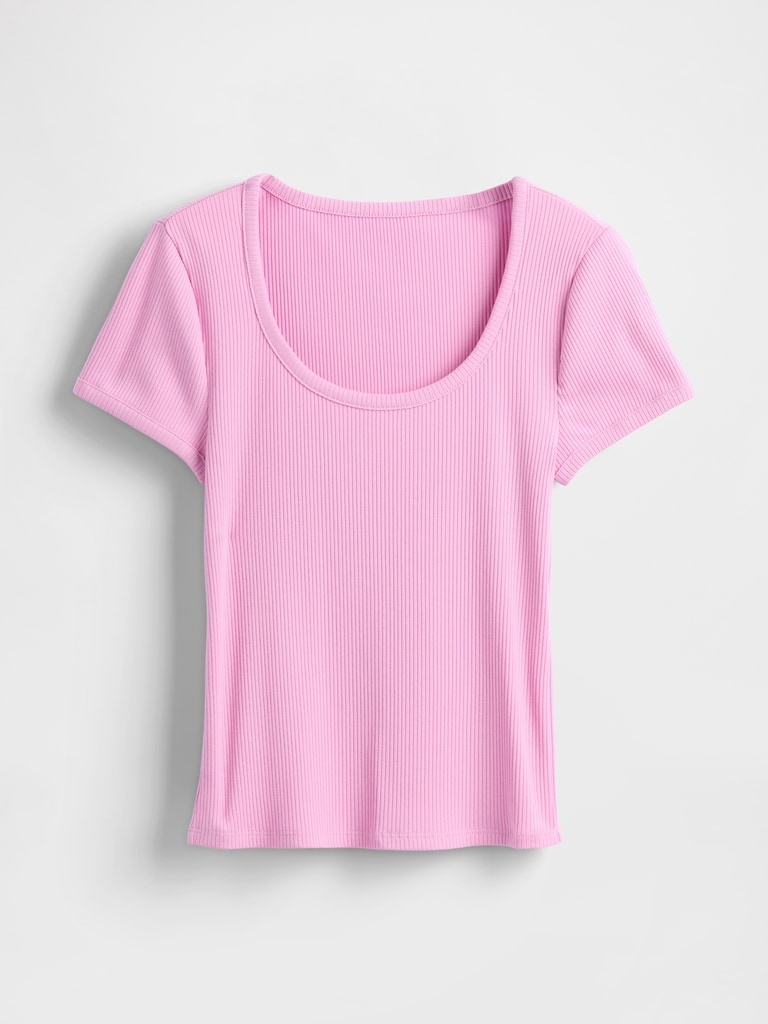 Modern Rib Scoop Crop T-Shirt