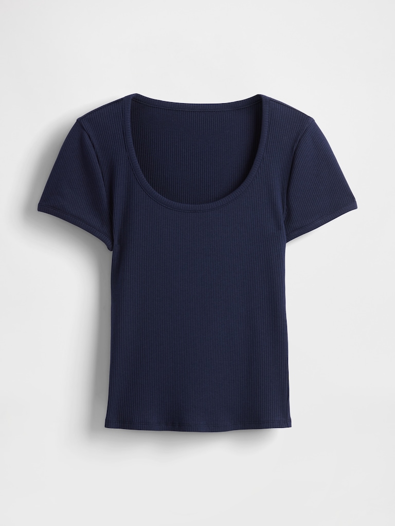 Modern Rib Scoop Crop T-Shirt