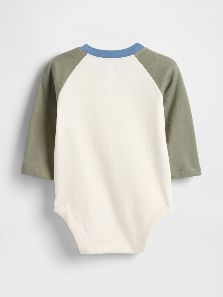 Baby First Favorites Organic Cotton Raglan Bodysuit