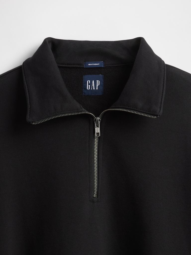 Heavyweight Oversized Quarter-Zip Pullover