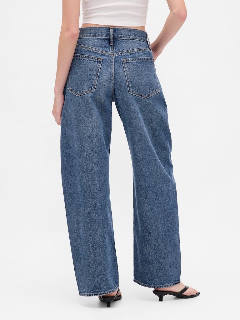 High Rise Baggy Barrel Jeans