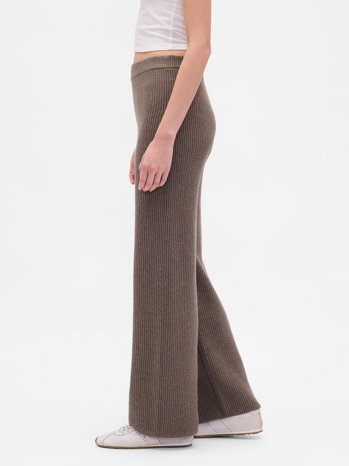 CashSoft Shaker-Stitch Sweater Pants