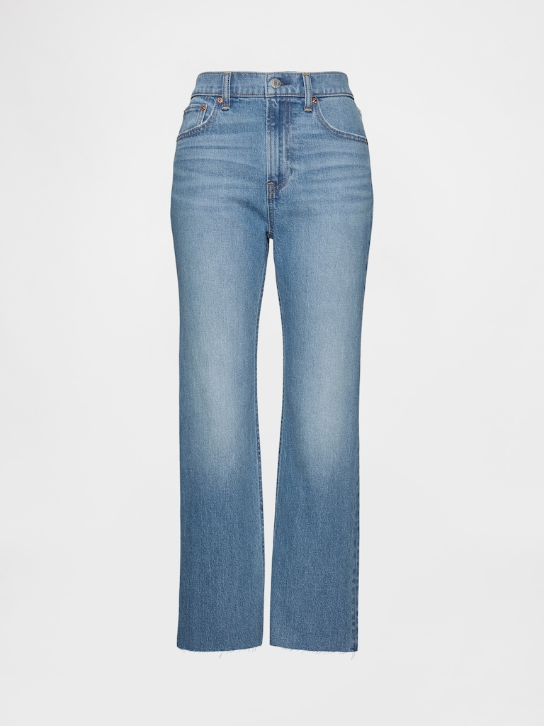High Rise ’90s Slim Straight Crop Jeans